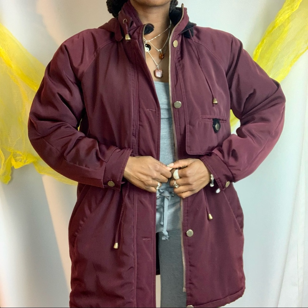 Vintage Basic Editions Burgundy Parka Jacket